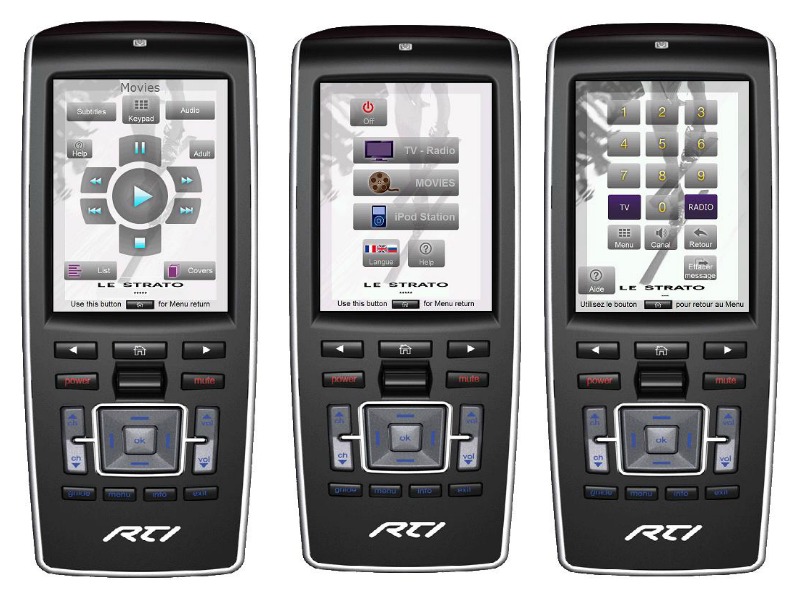 RTI smart remote control interfaces